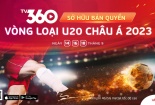 Viettel TV360 sở hữu bản quyền phát sóng Giải bóng đá U20 Châu Á