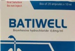 Thu hồi toàn quốc lô thuốc dung dịch uống Batiwell kém chất lượng