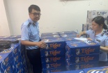 Phát hiện gần 600 thùng bia do nước ngoài sản xuất nghi nhập lậu tại Long An 