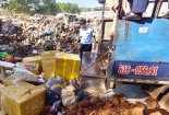 Tiêu hủy hơn 600 kg thịt không rõ nguồn gốc, xuất xứ