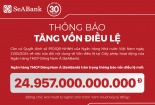 SeABank hoàn tất tăng vốn điều lệ lên 24.957 tỷ đồng