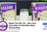 Người dùng cảnh giác trước hàng loạt fanpage quảng cáo sai công dụng sữa Alica Sure Canxi
