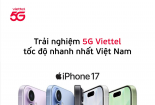 Viettel ra mắt gói cước 5G “chính hiệu” cho iPhone 17