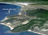 Hình ảnh Đảo Yến - Vũng Chùa nơi yên nghỉ của Đại tướng nhìn từ vệ tinh
