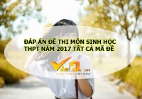 Đáp án môn Sinh mã đề 201 THPT quốc gia 2017 chính xác nhất