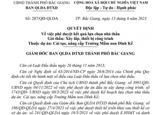Giám đốc BQL DA ĐTXD TP Bắc Giang phê duyệt HSMT đúng tiêu chuẩn kỹ thuật và pháp luật?
