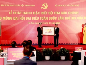 Phát hành bộ tem bưu chính 'Chào mừng Đại hội đại biểu toàn quốc lần thứ XIV của Đảng'