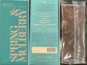 Thu hồi thanh chocolate bạc hà của Spring & Mulberry do nguy cơ nhiễm Salmonella