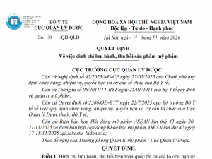 Thu hồi và đình chỉ lưu hành 8 sản phẩm mỹ phẩm chứa thành phần cấm