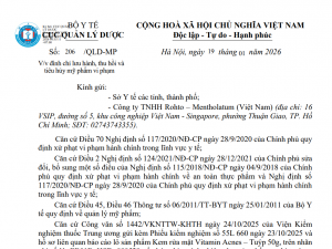Thu hồi toàn quốc lô kem rửa mặt Vitamin Acnes của Công ty TNHH Rohto – Mentholatum