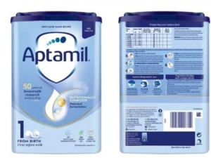 Tiếp tục thu hồi thêm một số sản phẩm sữa công thức Aptamil 