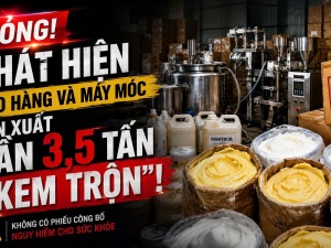 Phát hiện kho hàng và máy móc sản xuất gần 3,5 tấn mỹ phẩm không có tiêu chuẩn