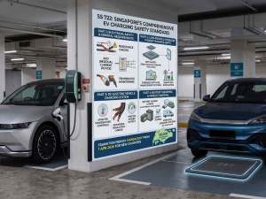 Singapore nâng chuẩn an toàn trạm sạc xe điện với bộ tiêu chuẩn mới 