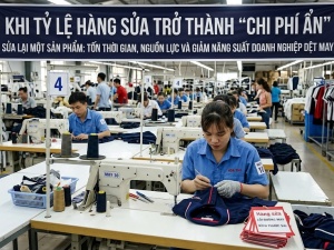 Khi tỷ lệ hàng sửa 'âm thầm' lấy đi năng suất của doanh nghiệp dệt may
