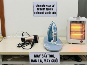 Máy sấy tóc, bàn là, máy sưởi: Cảnh báo nguy cơ từ thiết bị không rõ nguồn gốc