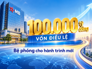 MB vượt mốc 100.000 tỷ đồng vốn điều lệ: Bệ phóng cho hành trình mới
