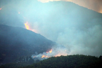 Rừng Nam Hải Vân cháy dữ dội vì nắng nóng