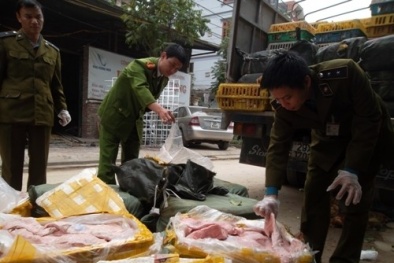 Nầm lợn tẩm hóa chất, gà chết thối suýt lên bàn nhậu