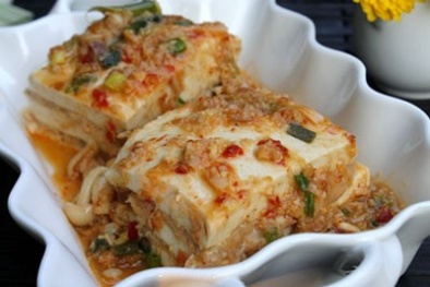 “Nhẹ bụng” với đậu phụ non hấp tôm thịt