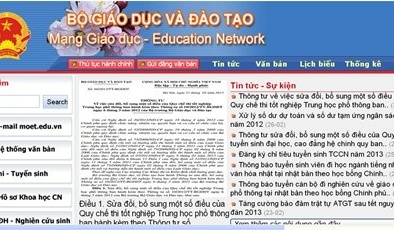 Website Bộ Giáo dục vẫn đăng lệnh cấm phát tán video tiêu cực