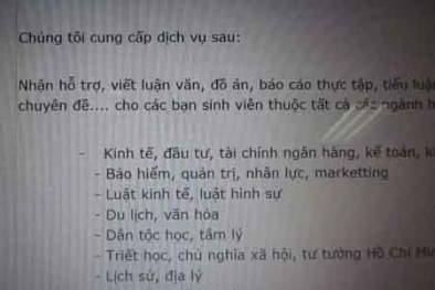 Chợ mua bán luận văn tốt nghiệp