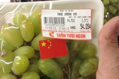 Phạt BigC 35 triệu đồng vì nho dán cờ Trung Quốc mua ở chợ Long Biên