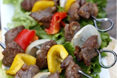 Ngon miệng với thịt bò xiên nướng
