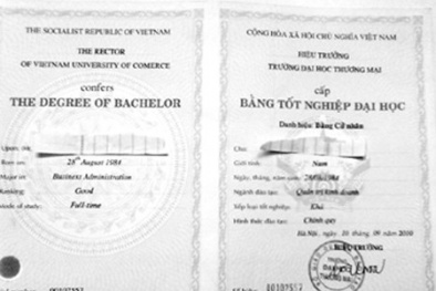 Công khai mua bán bằng giả Đại học