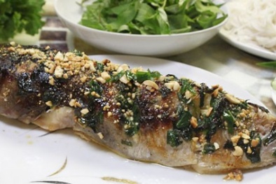 Cá quả nướng giòn đậm đà gia vị