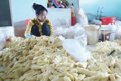 30 tấn măng tươi ngâm hóa chất