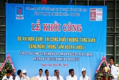 Khởi công Dự án mua sắm, thi công khối thượng tầng giàn công nghệ
