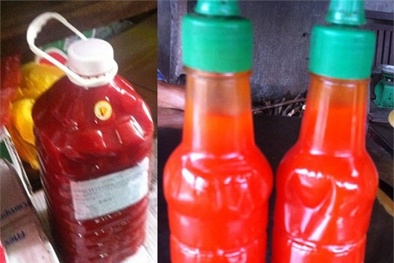 Kinh hãi tương ớt bẩn, vo vỡ vụn ở quán ăn