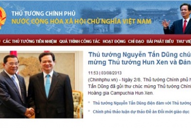 Website chính thức của Thủ tướng Nguyễn Tấn Dũng