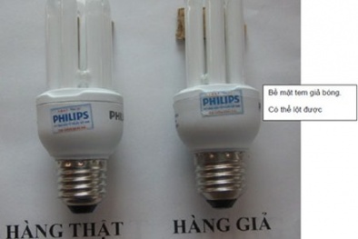 Thận trọng bóng đèn giả, nhái phát nổ
