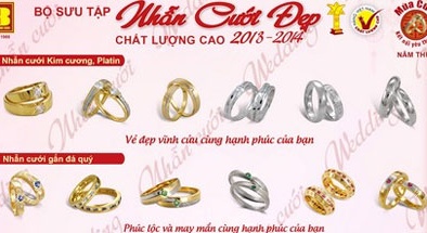 Mua nhẫn cưới vàng trúng quà sang