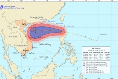 Bão số 12 lại nhằm hướng miền Trung