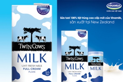 Vinamilk ra mắt sữa tươi tiệt trùng Twin Cows sản xuất ở New Zealand