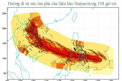 Hình ảnh vệ tinh đáng sợ về siêu bão Haiyan - bão số 14