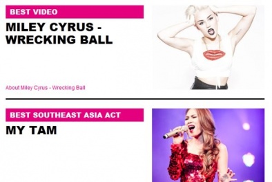 Mỹ Tâm dù bị loại vẫn được vinh danh trên website