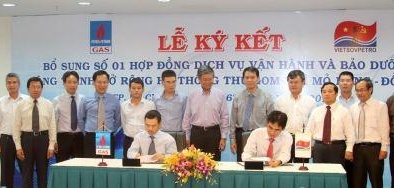 Ký kết bổ sung dự án mở rộng hệ thống thu gom khí mỏ Rồng - Đồi Mồi