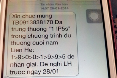 Cảnh giác với chiêu lừa đảo trúng thưởng dịp Tết