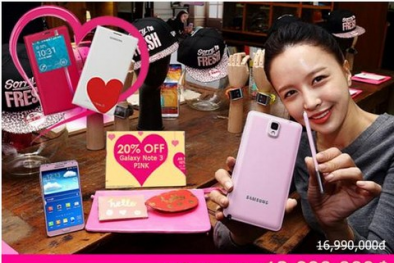 Samsung ưu đãi 20% cho Galaxy Note 3 Pink