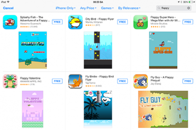 Game nhái 'Flappy' bị Apple và Google từ chối