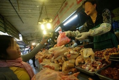 Gà thải loại Trung Quốc trộn gà ta