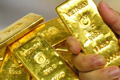 Giá vàng giảm dưới 36,5 triệu đồng/lượng