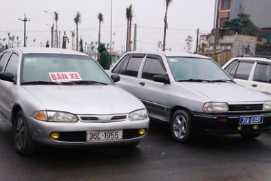 Rao bán xe công biển xanh