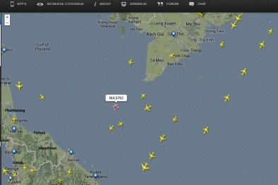 Máy bay mất tích của Malaysia: Chuyển tìm kiếm về phía đất liền Việt Nam