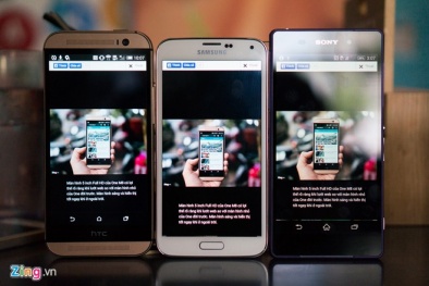 Bộ ba One M8, Xperia Z2 và Galaxy S5 đọ dáng