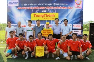Công ty TNHH Trung Thành tài trợ chính giải bóng đá các cơ quan báo chí lần 2