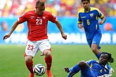 Kết quả trận đấu Thụy Sĩ - Ecuador World Cup 2014: 2-1